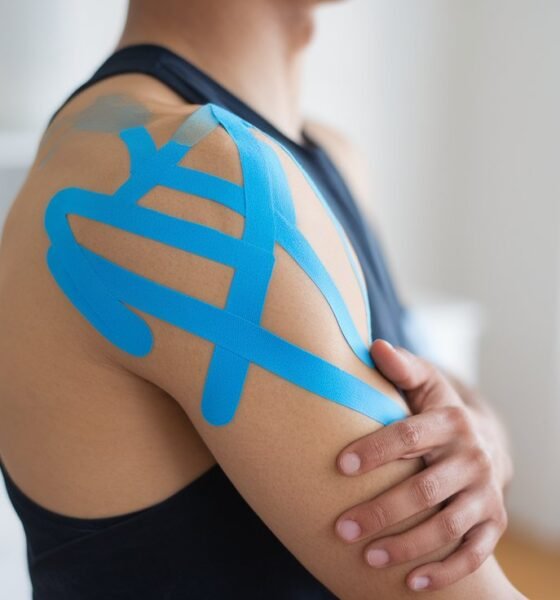 KT tape for shoulder rotator cuff