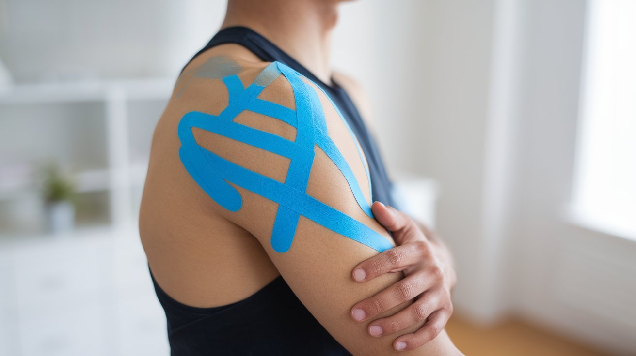 KT tape for shoulder rotator cuff